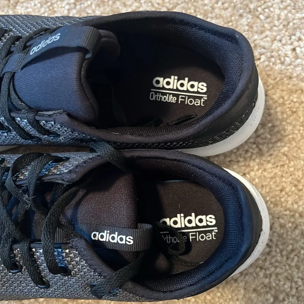 Adidas men’s ortholite float cloud foam black white sneaker low top size 9 shoe